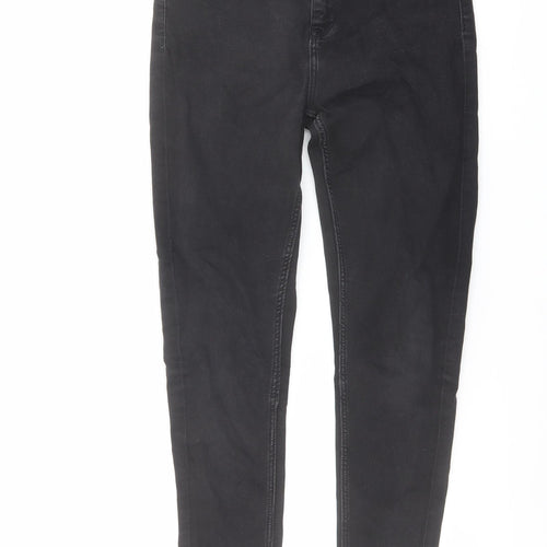 Marks and Spencer Womens Grey Cotton Skinny Jeans Size 8 L28 in Regular Button