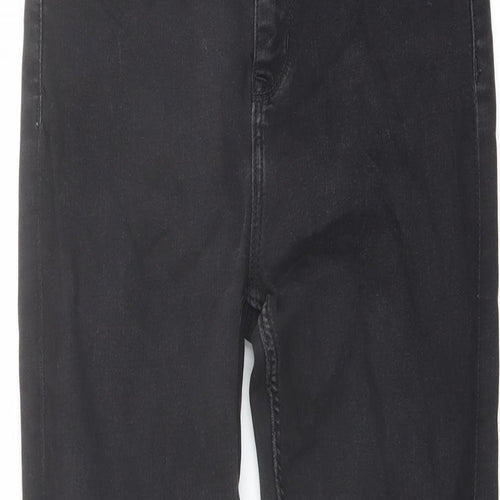 Marks and Spencer Womens Grey Cotton Skinny Jeans Size 8 L28 in Regular Button