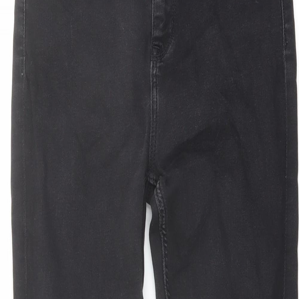 Marks and Spencer Womens Grey Cotton Skinny Jeans Size 8 L28 in Regular Button