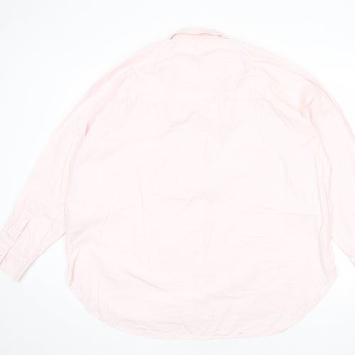 Selected Femme Womens Pink 100% Cotton Basic Button-Up Size 14 Collared