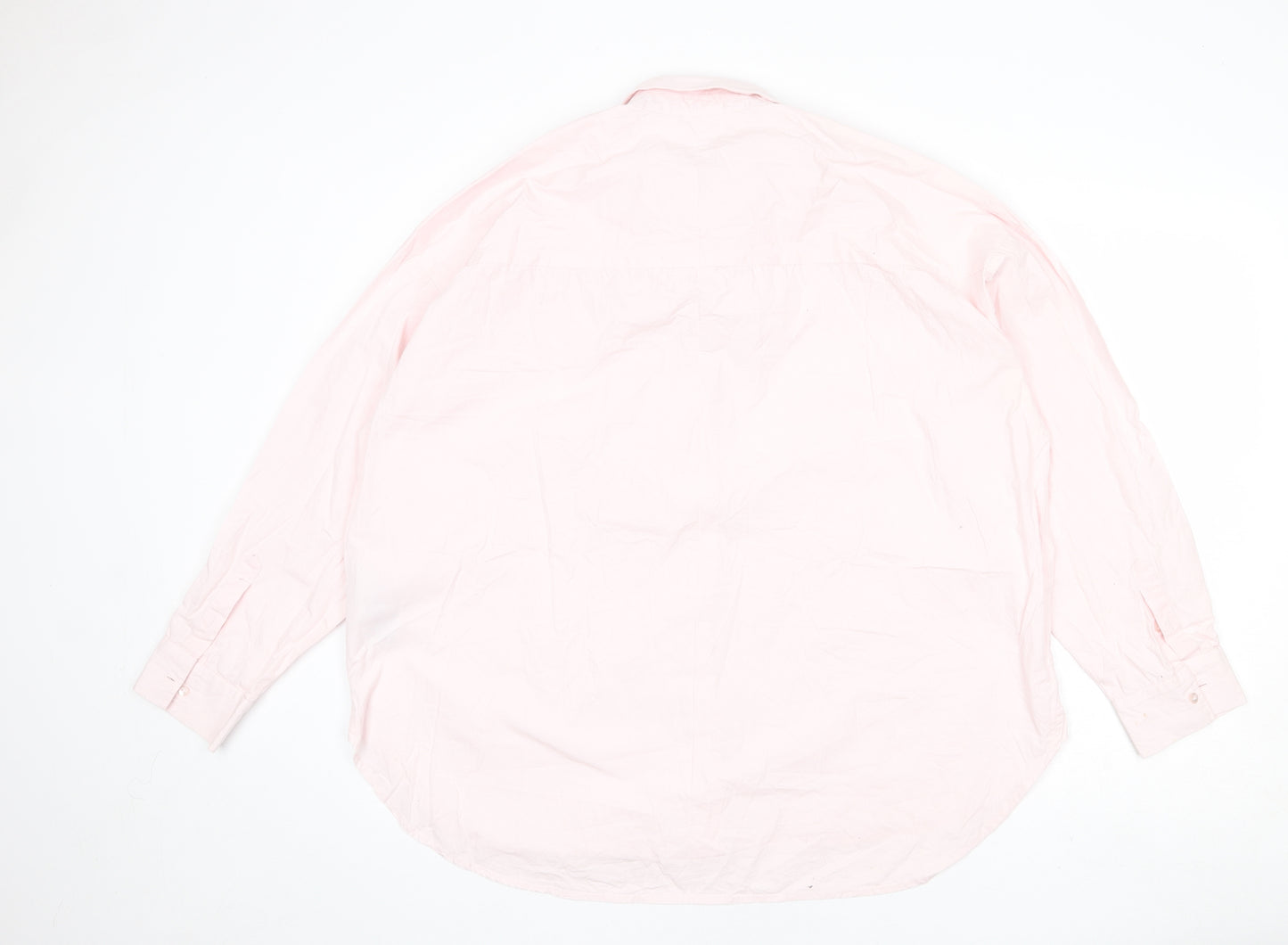 Selected Femme Womens Pink 100% Cotton Basic Button-Up Size 14 Collared