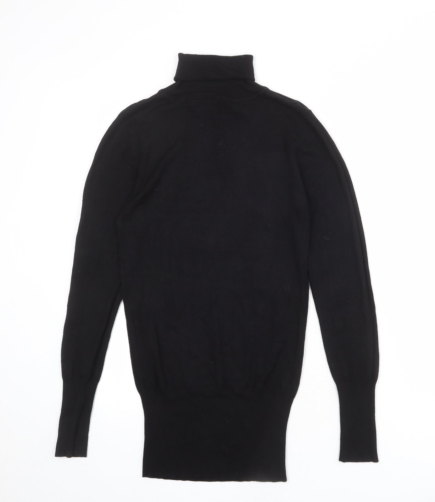 West One Womens Black Roll Neck Acrylic Pullover Jumper Size 10