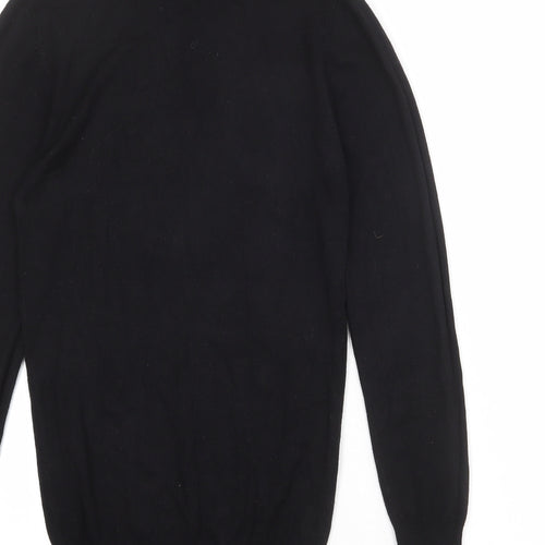 West One Womens Black Roll Neck Acrylic Pullover Jumper Size 10