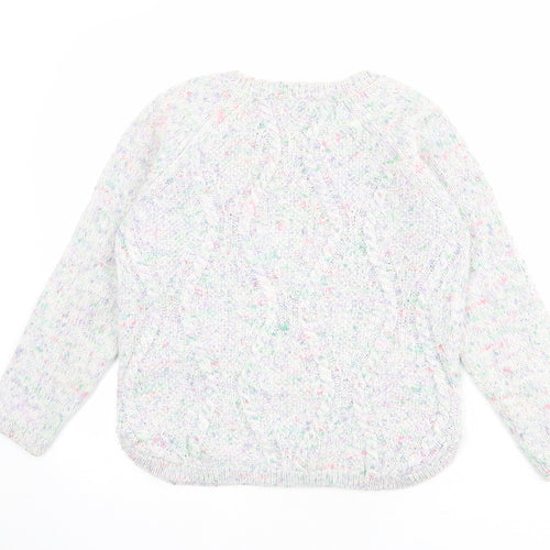 Indigo Womens Multicoloured Round Neck Acrylic Pullover Jumper Size 12