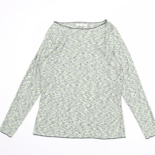 NEXT Womens Multicoloured Polyester Basic T-Shirt Size XL Boat Neck - Marl