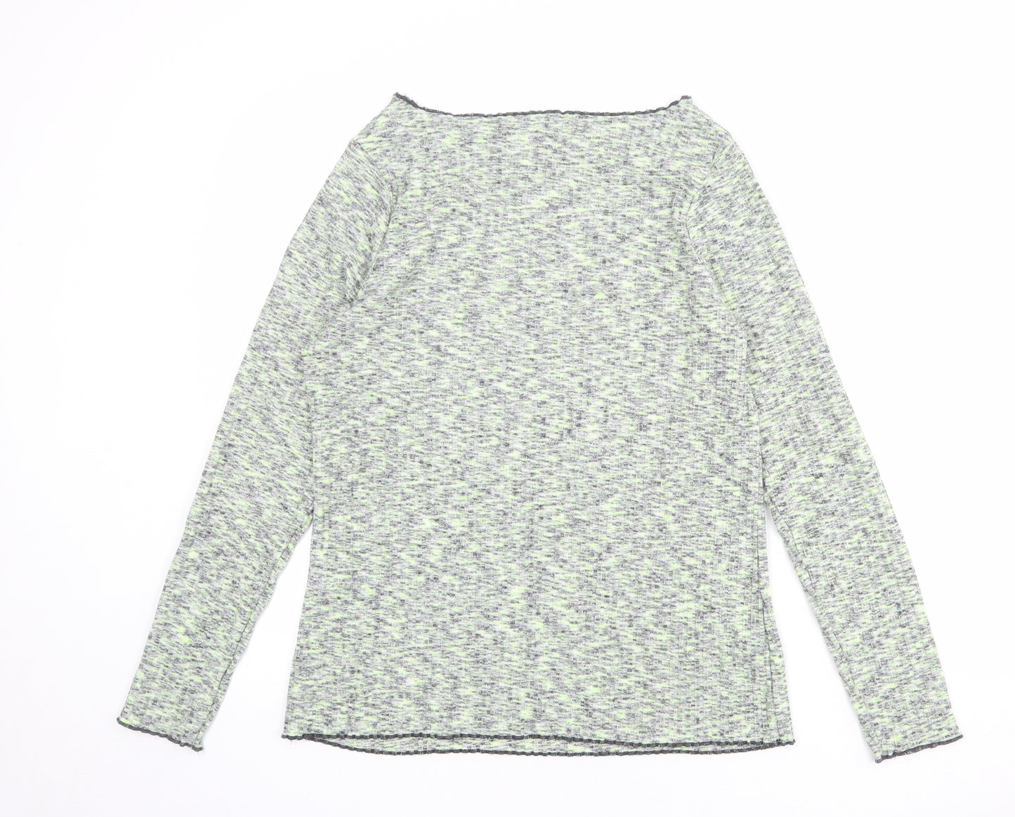 NEXT Womens Multicoloured Polyester Basic T-Shirt Size XL Boat Neck - Marl