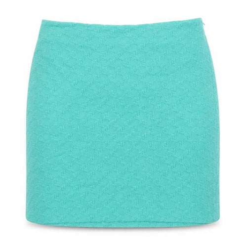 Marks and Spencer Womens Green Geometric Wool A-Line Skirt Size 8 Zip