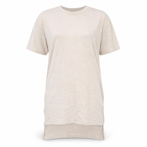 FOREVER 21 Womens Beige Acrylic Jumper Dress Size S Crew Neck Pullover