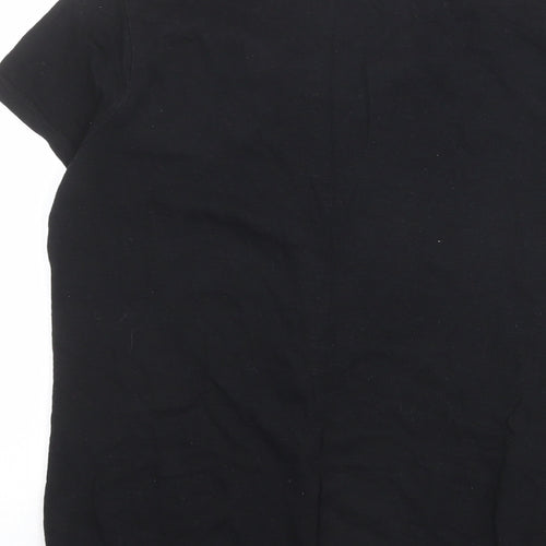 NEXT Womens Black 100% Cotton Basic T-Shirt Size 12 Boat Neck