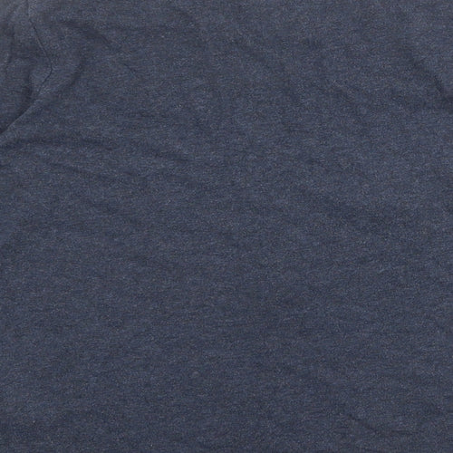 Superdry Womens Blue Cotton Basic T-Shirt Size 12 Crew Neck