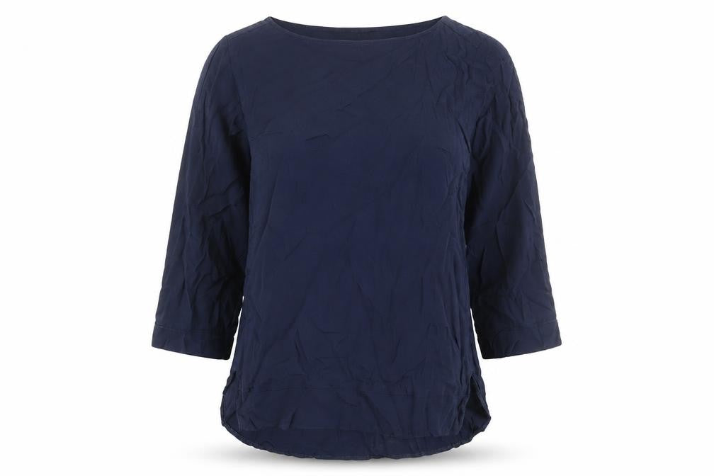 Next Womens Blue Viscose Basic Blouse Size 12 Boat Neck