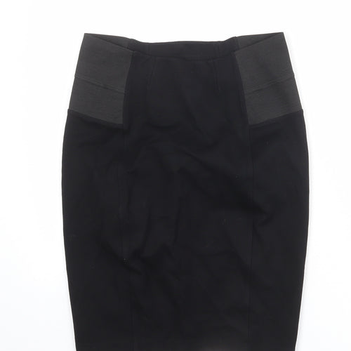 mamas & papas Womens Black Viscose Straight & Pencil Skirt Size 8
