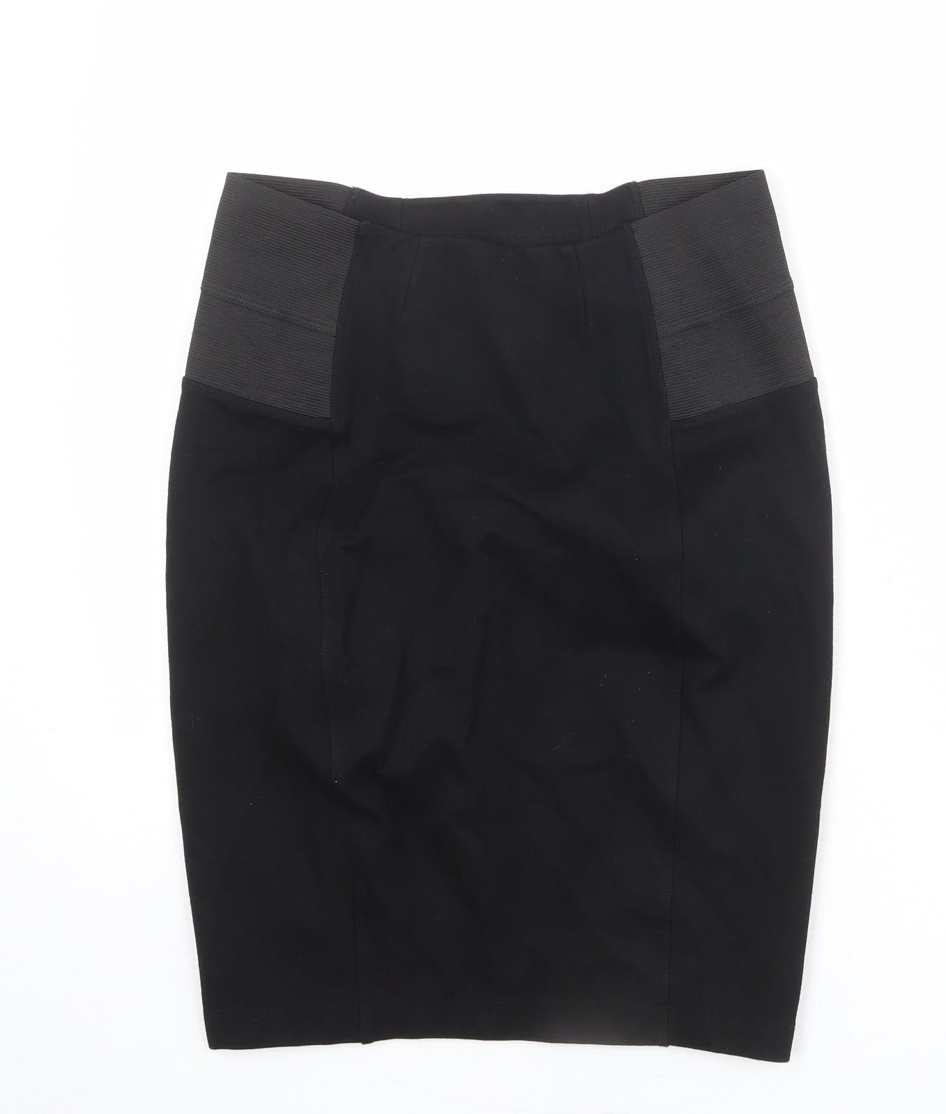 mamas & papas Womens Black Viscose Straight & Pencil Skirt Size 8