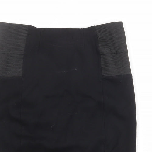 mamas & papas Womens Black Viscose Straight & Pencil Skirt Size 8