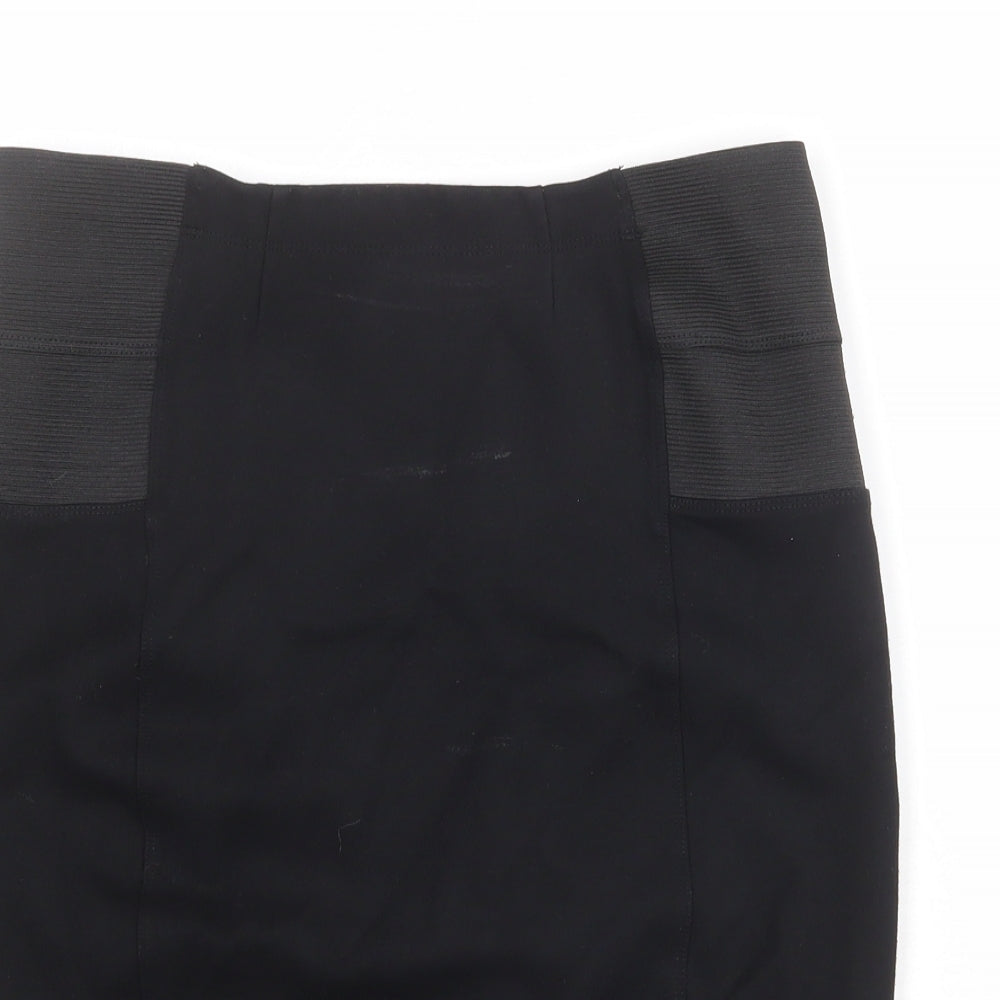 mamas & papas Womens Black Viscose Straight & Pencil Skirt Size 8