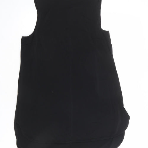 Warehouse Womens Black Polyester Basic Tank Size 12 Round Neck