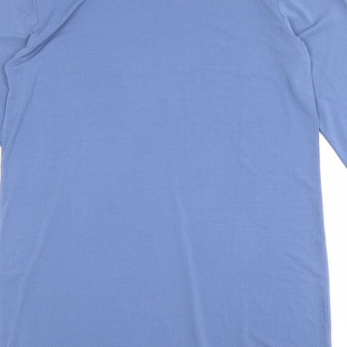 H&M Womens Blue Polyester A-Line Size M Round Neck Pullover