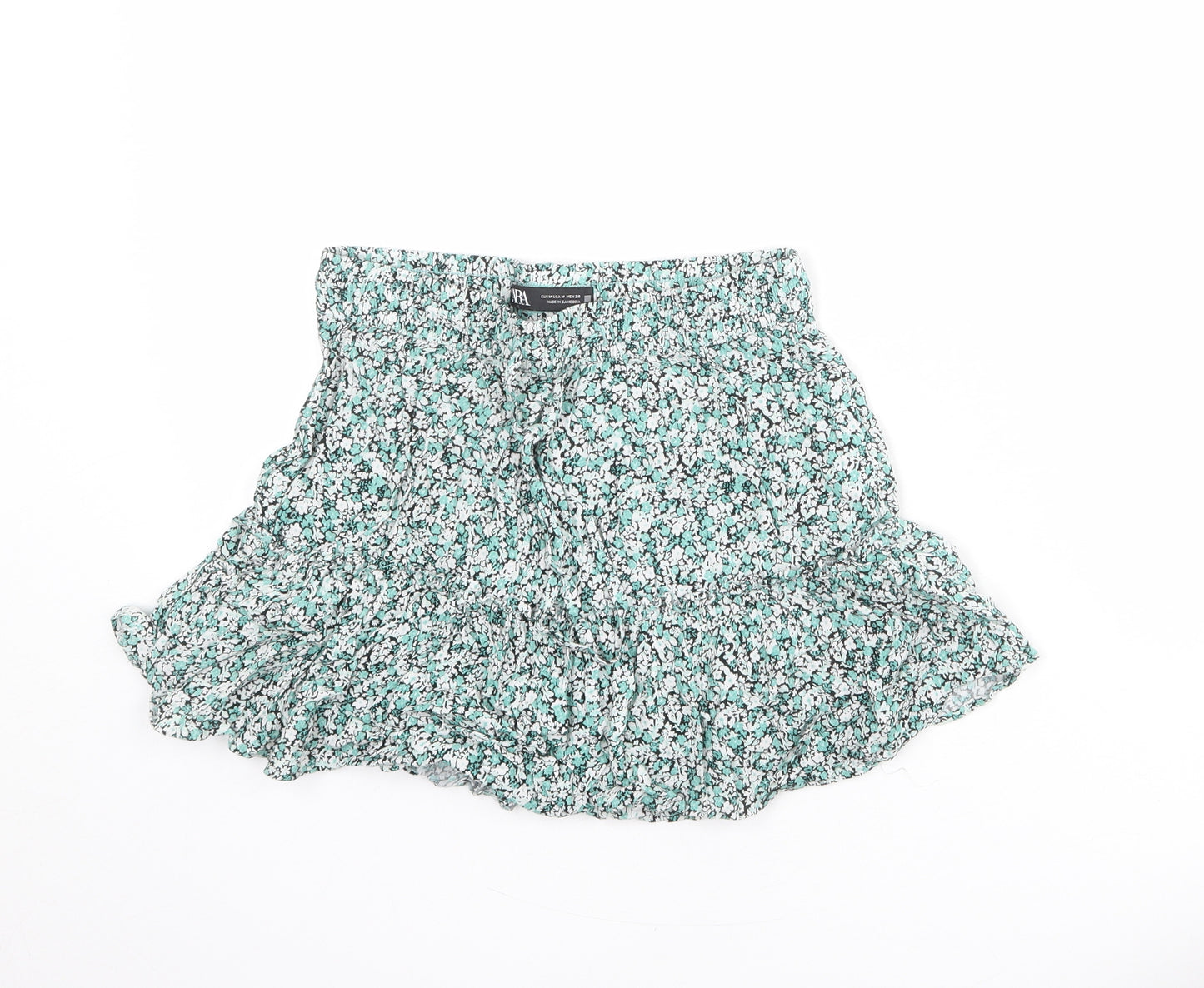 Zara Womens Multicoloured Floral Viscose Skort Size M