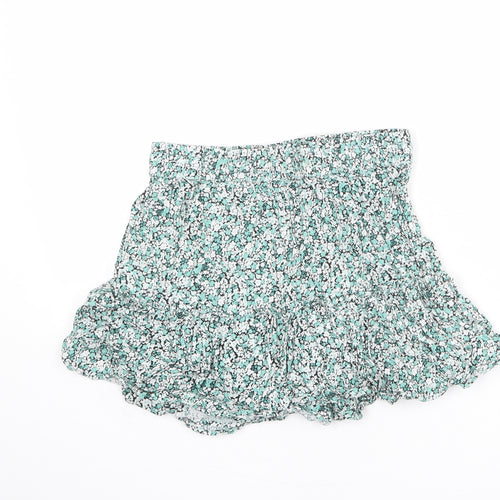 Zara Womens Multicoloured Floral Viscose Skort Size M