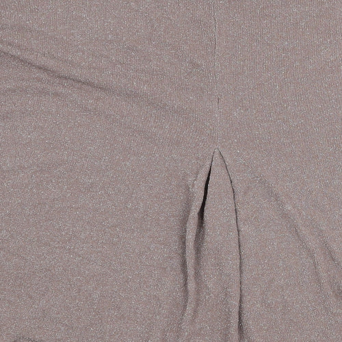 NEXT Womens Brown Round Neck Viscose Pullover Jumper Size 8