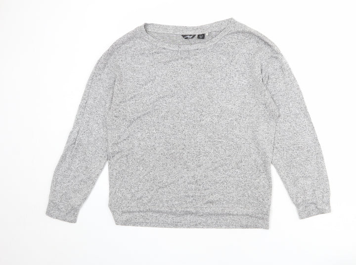 Golddigga Womens Grey Boat Neck Viscose Pullover Jumper Size 12