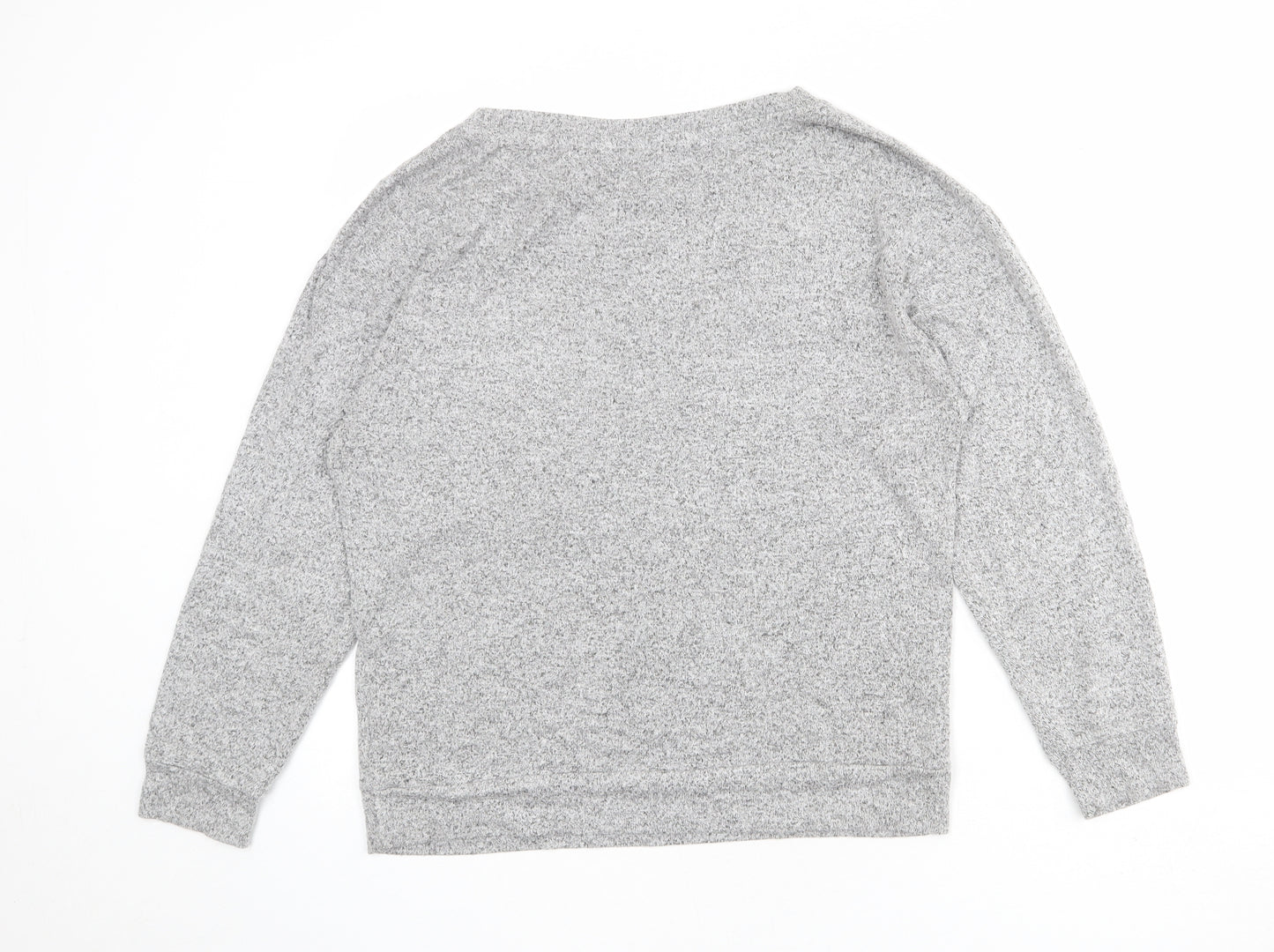 Golddigga Womens Grey Boat Neck Viscose Pullover Jumper Size 12