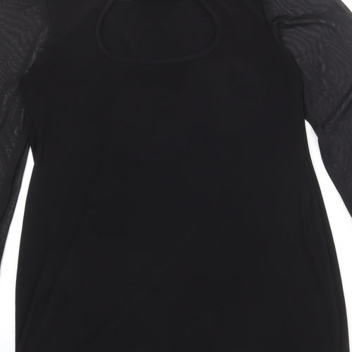 Billie & Blossom Womens Black Polyester A-Line Size 10 Boat Neck Pullover
