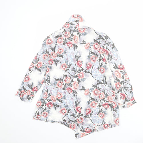Monsoon Womens Multicoloured V-Neck Floral Viscose Cardigan Jumper Size S