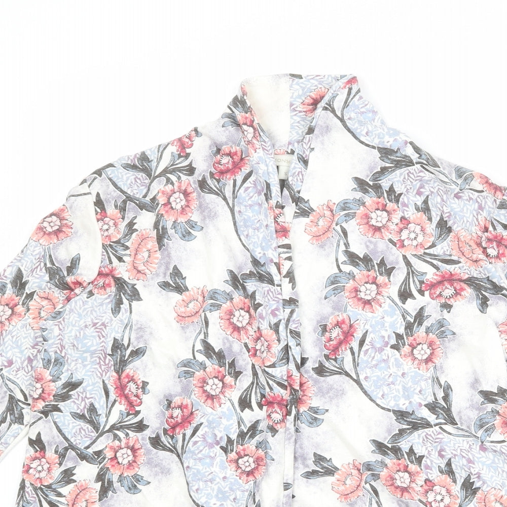 Monsoon Womens Multicoloured V-Neck Floral Viscose Cardigan Jumper Size S