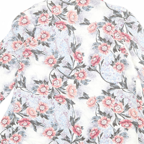 Monsoon Womens Multicoloured V-Neck Floral Viscose Cardigan Jumper Size S