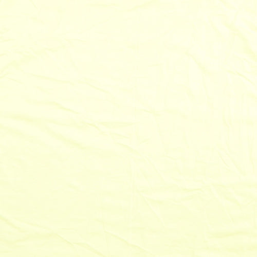 Marks and Spencer Womens Yellow Cotton Basic T-Shirt Size 18 Round Neck