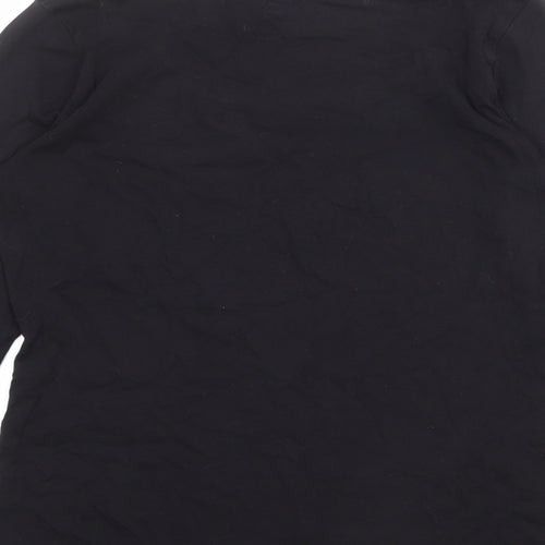 NEXT Womens Black 100% Cotton Basic T-Shirt Size 18 Boat Neck