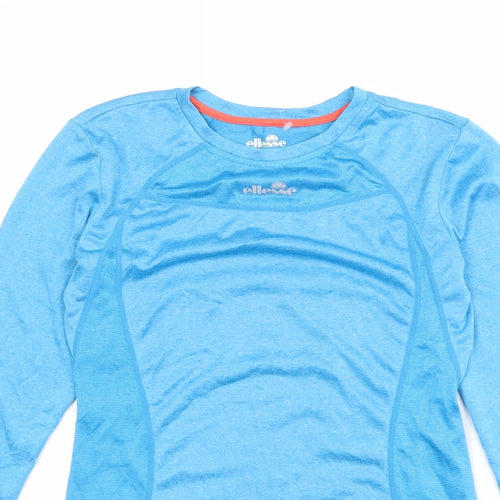 ellesse Womens Blue Polyester Basic T-Shirt Size 10 Round Neck Pullover