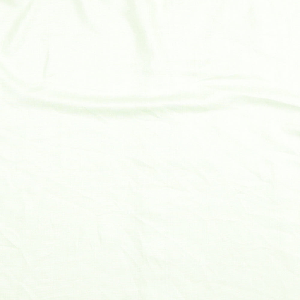 Marks and Spencer Womens Green Polyester Basic Button-Up Size 22 Mock Neck