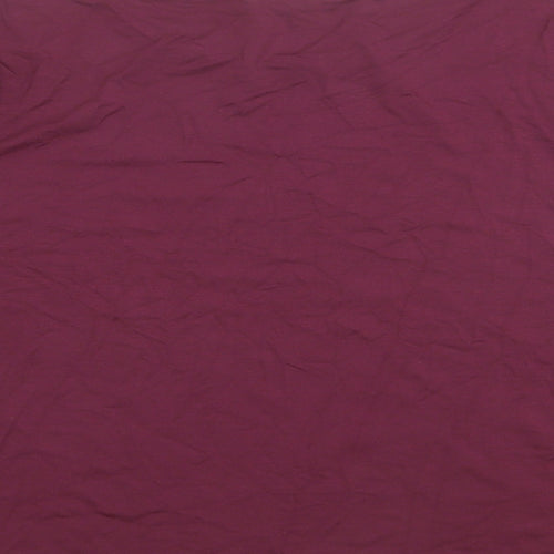 Marks and Spencer Womens Red Polyester Basic T-Shirt Size 22 Boat Neck - Neckline Detail