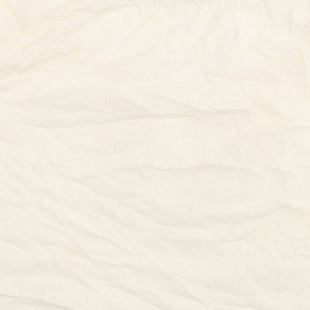 BHS Womens Beige 100% Cotton Basic Blouse Size 20 V-Neck