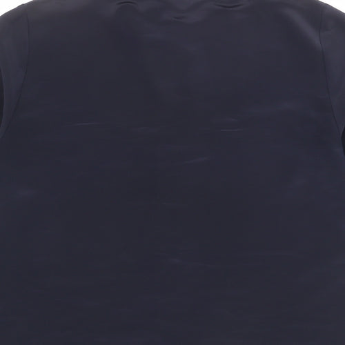 Planet Womens Blue Polyester Basic Button-Up Size 14 Collared