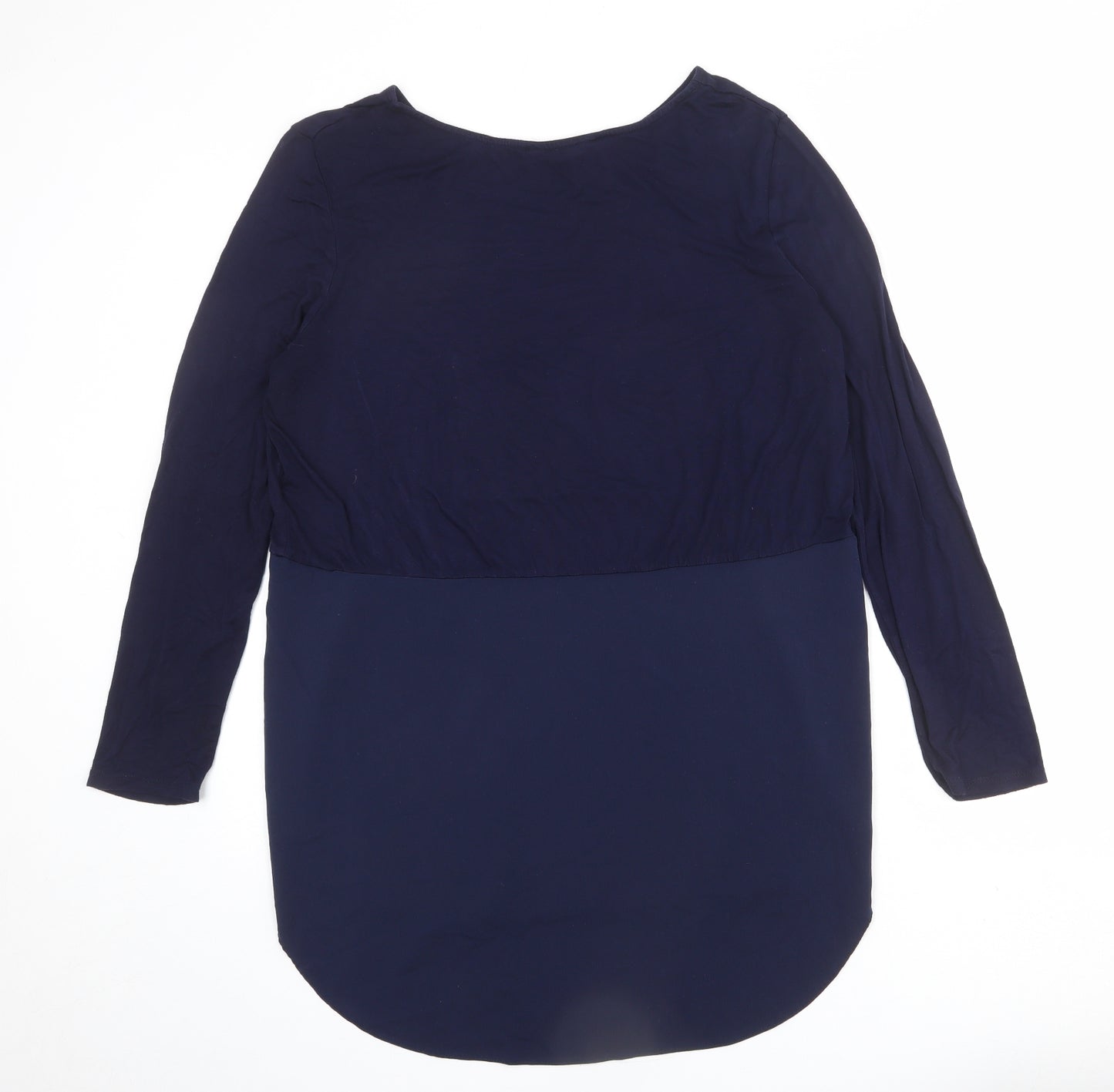 Phase Eight Womens Blue Viscose Basic T-Shirt Size 18 Round Neck