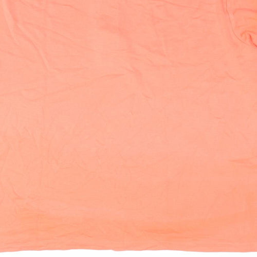 Lands' End Mens Orange Cotton Polo Size L Collared Button