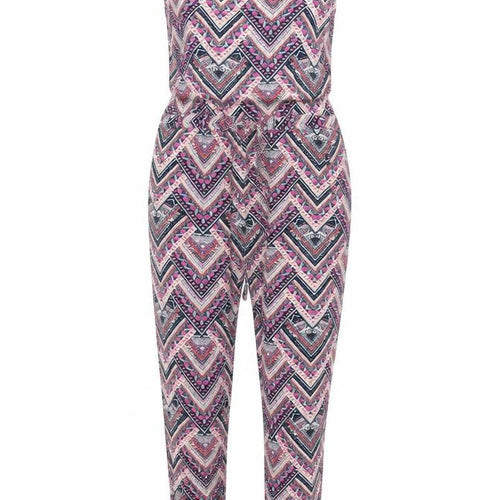 Monsoon Womens Multicoloured Geometric Viscose Jumpsuit One-Piece Size 12 L28 in Button