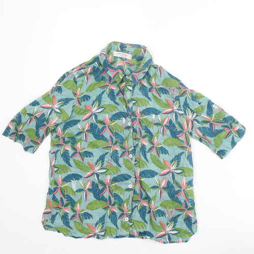 Nice Thing Paloma S. Womens Multicoloured Geometric Cotton Basic Button-Up Size 8 Collared