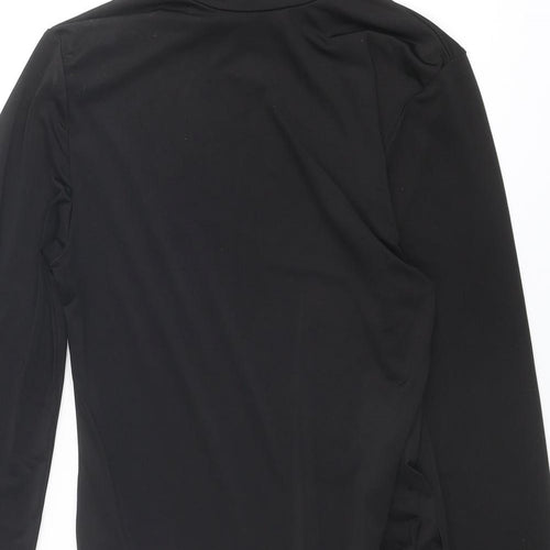 PRETTYLITTLETHING Womens Black Polyester Bodysuit One-Piece Size 12 Snap