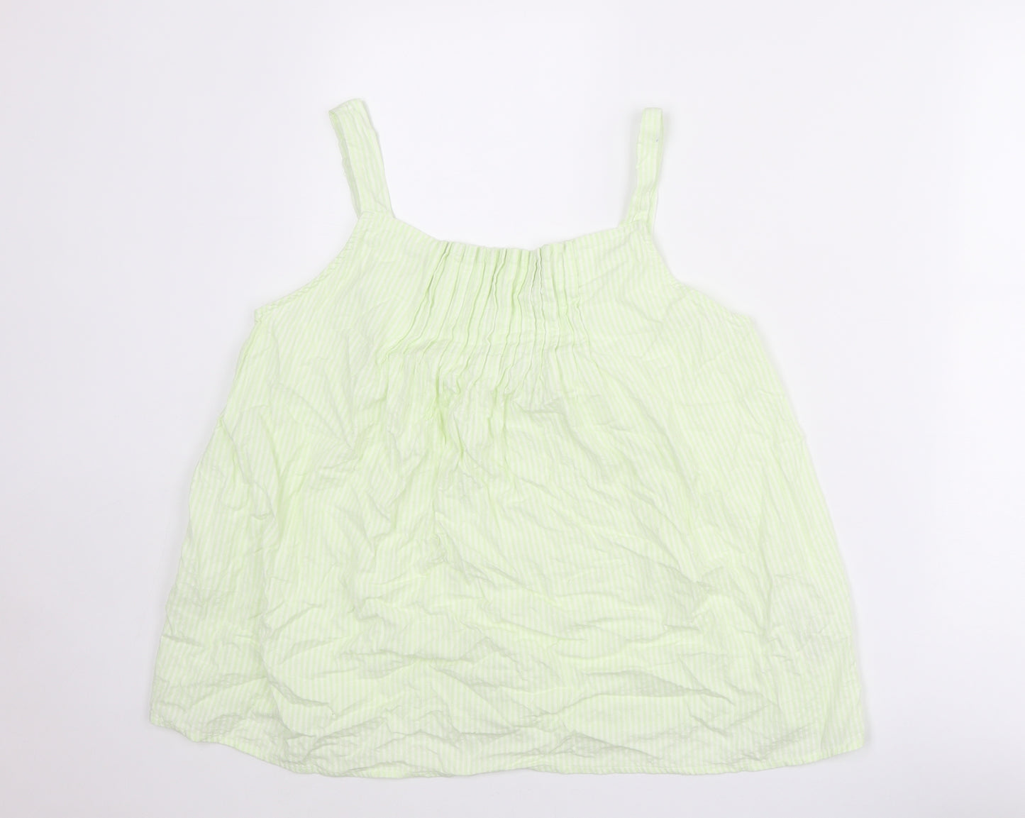 NEXT Womens Green Cotton Basic Tank Size 12 Scoop Neck