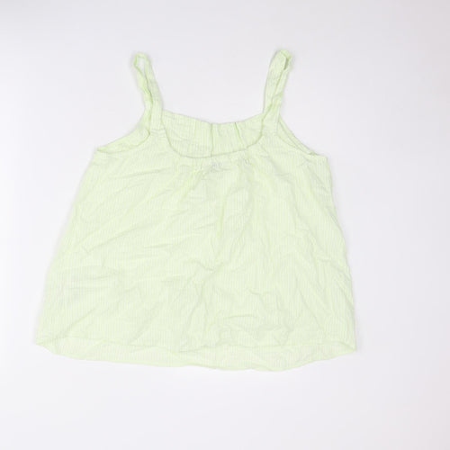 NEXT Womens Green Cotton Basic Tank Size 12 Scoop Neck