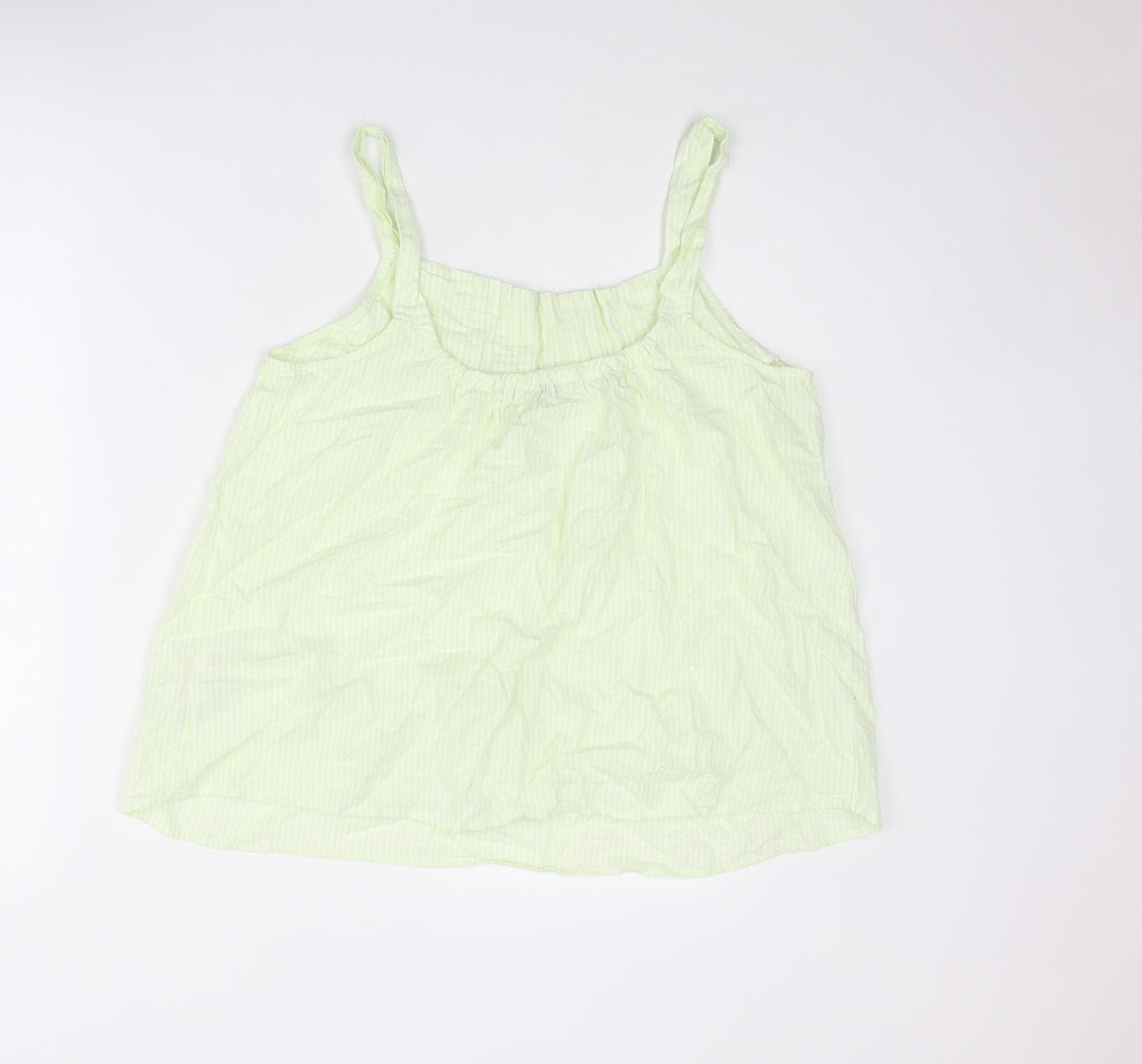 NEXT Womens Green Cotton Basic Tank Size 12 Scoop Neck