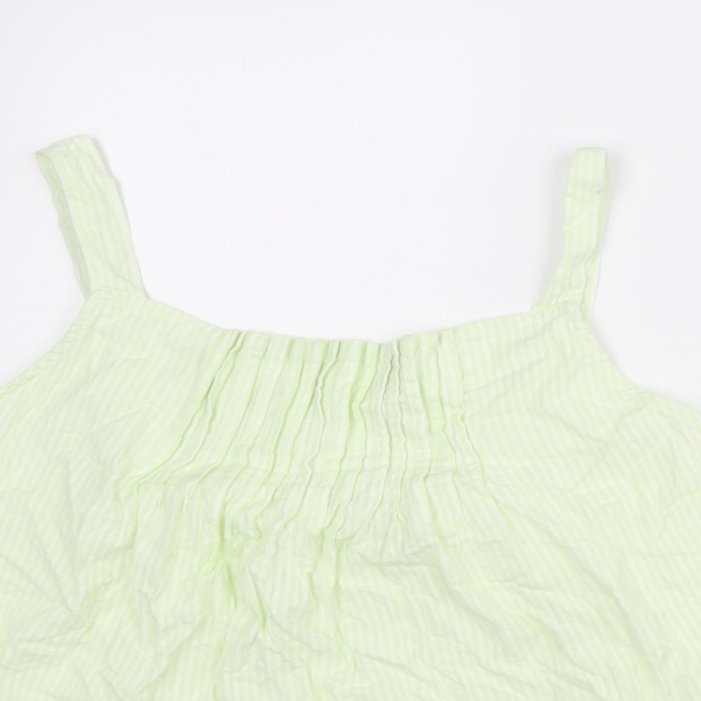 NEXT Womens Green Cotton Basic Tank Size 12 Scoop Neck