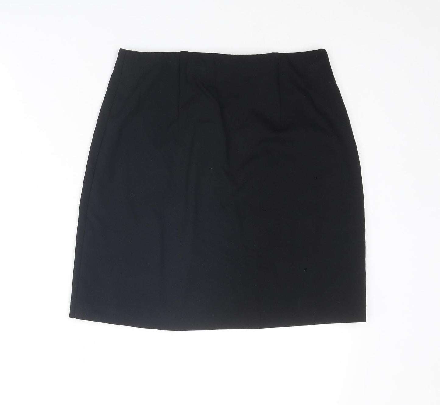 Marks and Spencer Womens Black Viscose A-Line Skirt Size 8