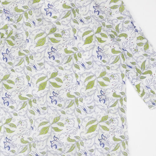 Nomads Womens Multicoloured Geometric Cotton Basic Blouse Size 10 V-Neck