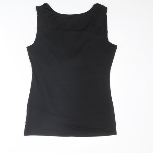 Stella Morgan Womens Black Polyester Basic Tank Size 14 Cowl Neck