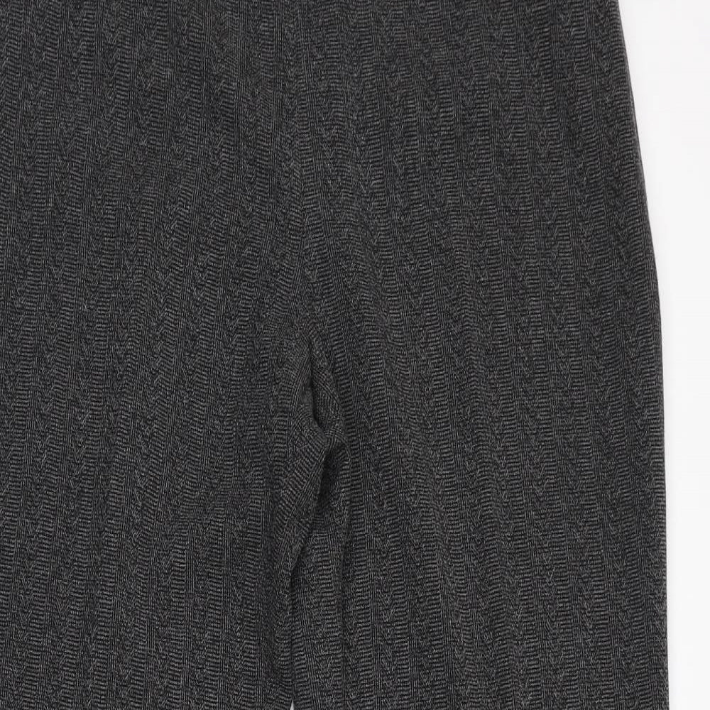 Klass Womens Grey Geometric Polyester Trousers Size 14 L30 in Regular Zip